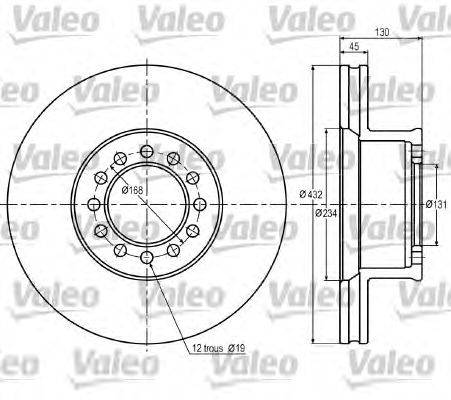 Тормозной диск VALEO 187052