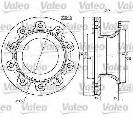 Тормозной диск VALEO 187057