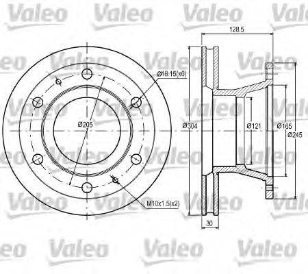 Тормозной диск VALEO 187059