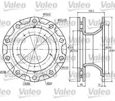 Тормозной диск VALEO 187067