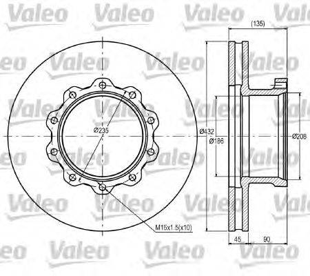 Тормозной диск VALEO 187076