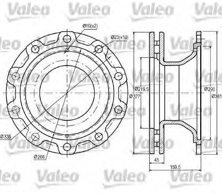 Тормозной диск VALEO 187086