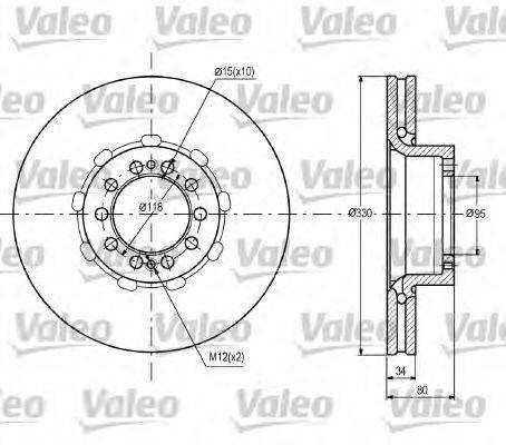 Тормозной диск VALEO 187090