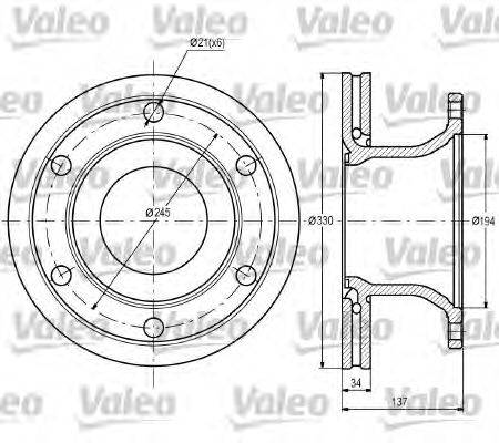 Тормозной диск VALEO 187091