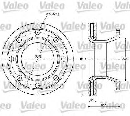 Тормозной диск VALEO 187092