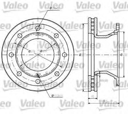 Тормозной диск VALEO 187100