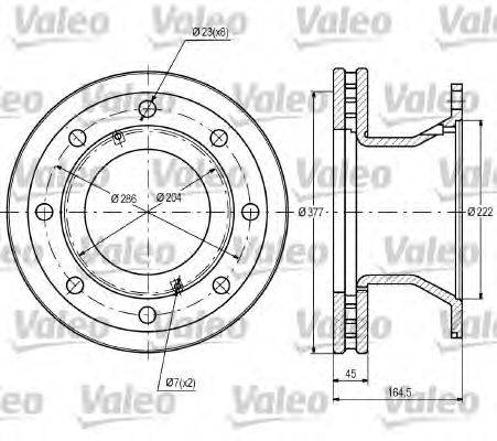 Тормозной диск VALEO 187103