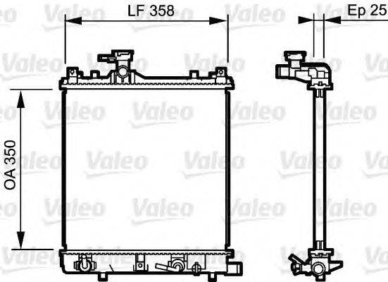 Радиатор, охлаждение двигателя VALEO 734486