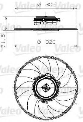 Вентилятор, охлаждение двигателя VALEO 696027