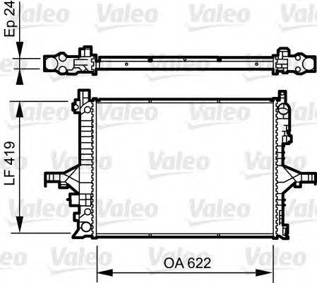 Радиатор, охлаждение двигателя VALEO 735237