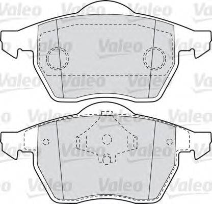 Комплект тормозных колодок, дисковый тормоз VALEO 598355
