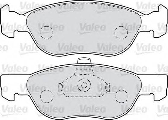 Комплект тормозных колодок, дисковый тормоз VALEO 598041