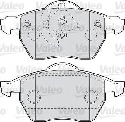 Комплект тормозных колодок, дисковый тормоз VALEO 598401