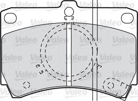 Комплект тормозных колодок, дисковый тормоз VALEO 21277