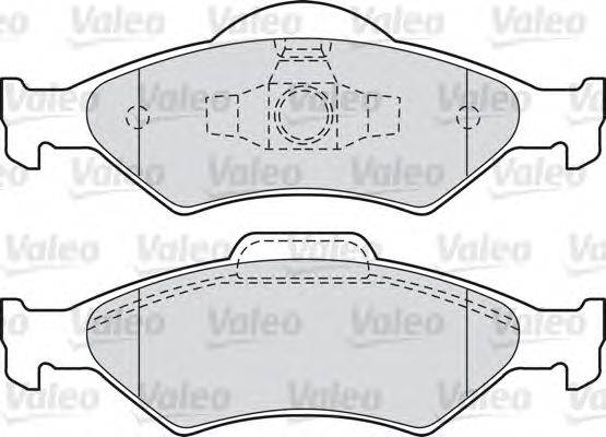 Комплект тормозных колодок, дисковый тормоз VALEO 23200