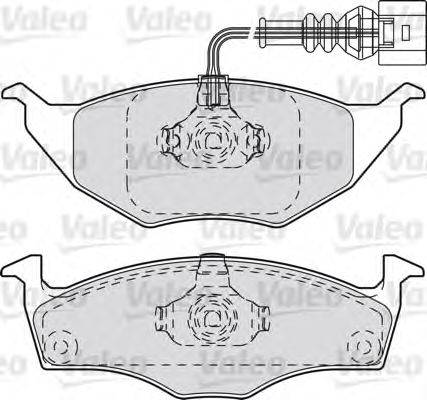 Комплект тормозных колодок, дисковый тормоз VALEO 598735