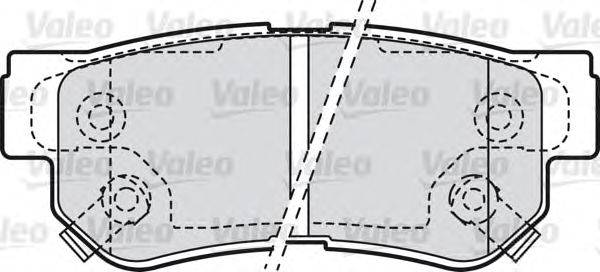 Комплект тормозных колодок, дисковый тормоз VALEO 598748