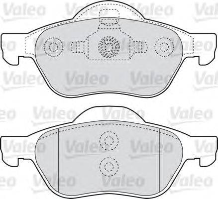 Комплект тормозных колодок, дисковый тормоз VALEO 598566