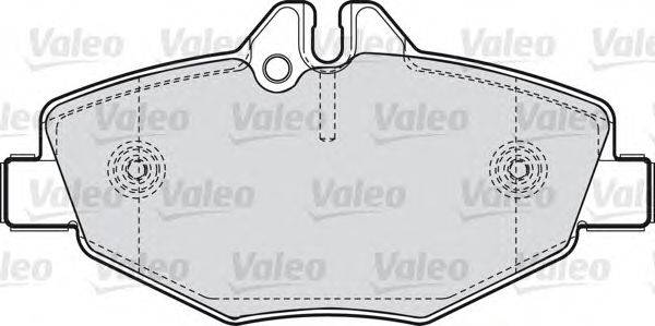 Комплект тормозных колодок, дисковый тормоз VALEO 598638