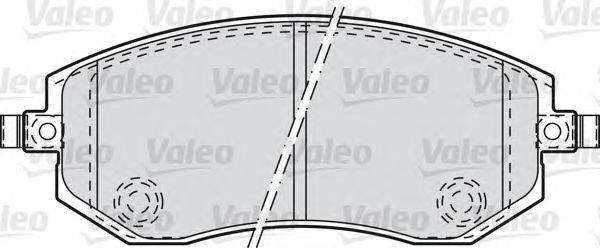 Комплект тормозных колодок, дисковый тормоз VALEO 598853