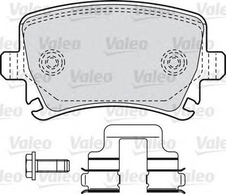 Комплект тормозных колодок, дисковый тормоз VALEO 598752