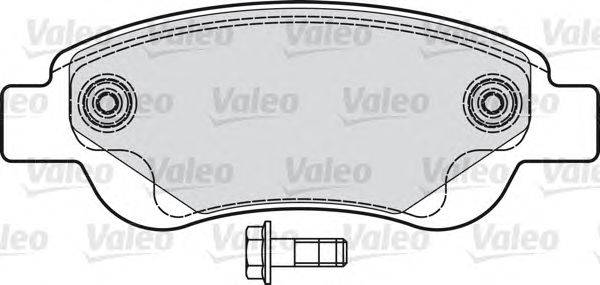 Комплект тормозных колодок, дисковый тормоз VALEO 598718