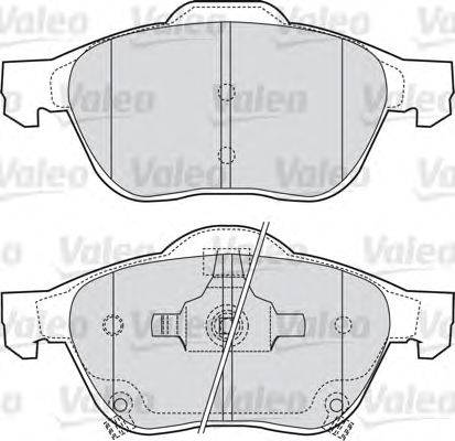 Комплект тормозных колодок, дисковый тормоз VALEO 598653