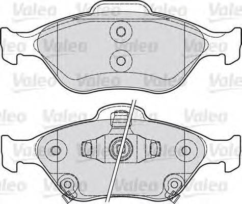 Комплект тормозных колодок, дисковый тормоз VALEO 601026