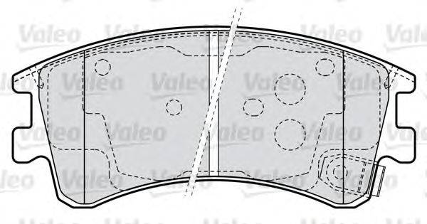 Комплект тормозных колодок, дисковый тормоз VALEO 598648