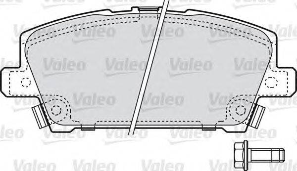 Комплект тормозных колодок, дисковый тормоз VALEO 598803