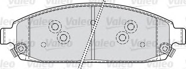 Комплект тормозных колодок, дисковый тормоз VALEO 598872