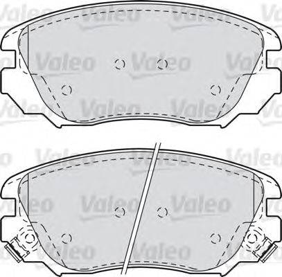 Комплект тормозных колодок, дисковый тормоз VALEO 601047