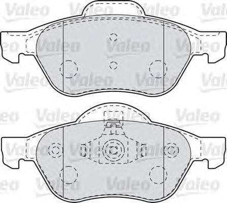 Комплект тормозных колодок, дисковый тормоз VALEO 601012