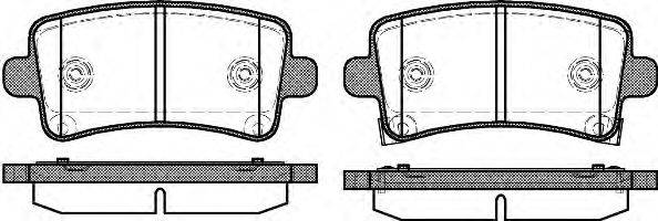 Комплект тормозных колодок, дисковый тормоз WOKING P12883.04
