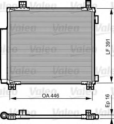 Конденсатор, кондиционер VALEO 814220