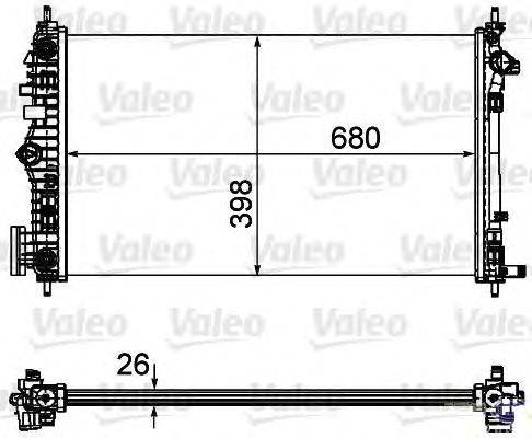 Радиатор, охлаждение двигателя VALEO 735487