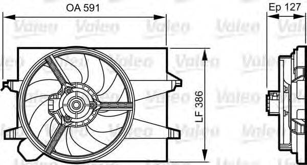 Электродвигатель, вентилятор радиатора VALEO 696278