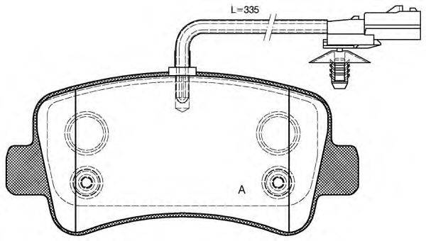 Комплект тормозных колодок, дисковый тормоз OPEN PARTS BPA1439.01