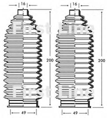 Пыльник, рулевое управление FIRST LINE FSG3242