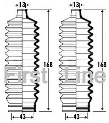 Пыльник, рулевое управление FIRST LINE FSG3316