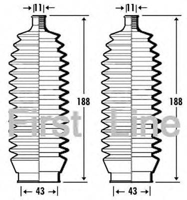 Пыльник, рулевое управление FIRST LINE FSG3342