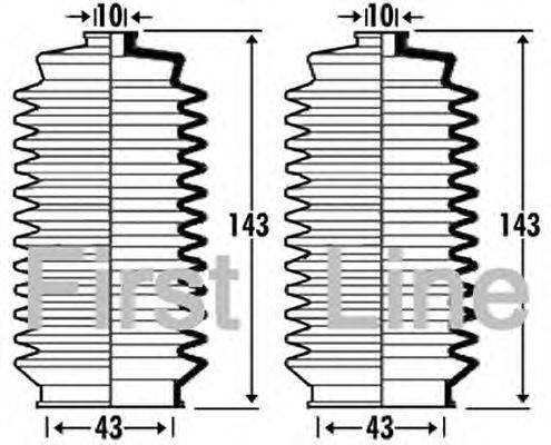 Пыльник, рулевое управление FIRST LINE FSG3374
