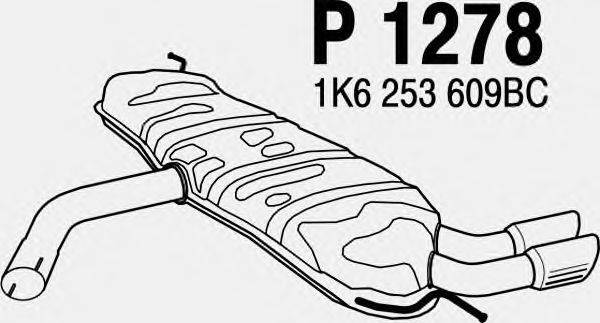 Глушитель выхлопных газов конечный MTS 91320