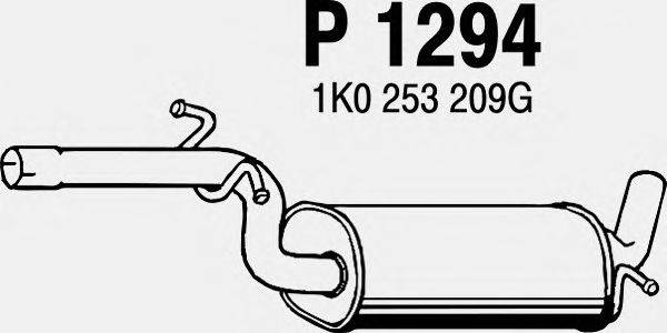 Средний глушитель выхлопных газов FENNO P1294