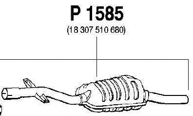 Средний глушитель выхлопных газов FENNO P1585