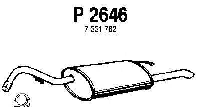 Глушитель выхлопных газов конечный FENNO P2646