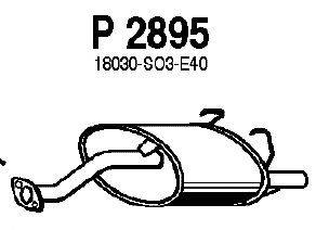 Глушитель выхлопных газов конечный FENNO P2895