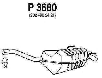 Глушитель выхлопных газов конечный FENNO P3680
