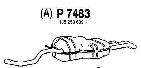 Глушитель выхлопных газов конечный FENNO P7483
