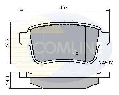 Комплект тормозных колодок, дисковый тормоз COMLINE CBP01715